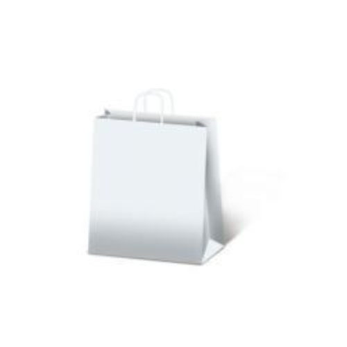 SAUL SADOCH REX SACCHETTO CON MANICO IN CARTA 16X8X21 CM BIANCO CONF 25 Pz.